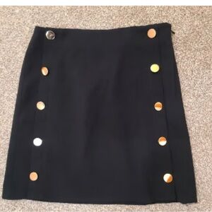 LOFT Black Miniskirt with gold buttons size 10
EXCELLENT CONDITION